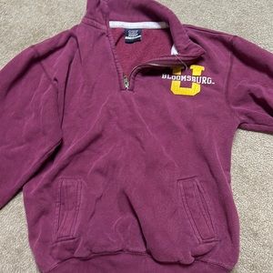 College quarter zip vintage